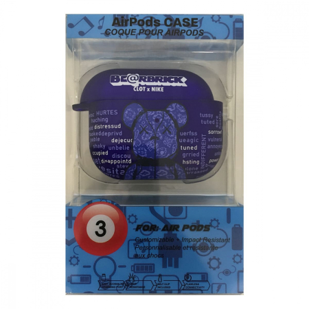 Чехол для AirPods 3 COQUE POUR Фиолетовый с рисунком Be@rbrick