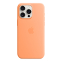 Чехол Silicone Case для Apple iPhone 15 Pro Max с MagSafe Orange Sorbet, оранжевый