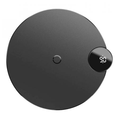 Беспроводное зарядное устройство Baseus Led Display Wireless Charger (WXSX-01) Black, черный