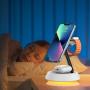 Беспроводное зарядное устройство WiWU TRIPLE 15W Foldable 3в1 wireless charger (Wi-W002) White, белый