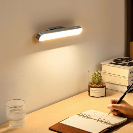 Лампа офисная светодиодная Baseus Magnetic Stepless Dimming Charging Desk Lamp, 45 Вт (DGXC-C0G) Deep gray, серо-белый
