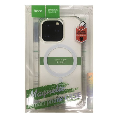 Чехол hoco. Magnetic Smartphone CASE для Apple iPhone 13 Pro Прозрачный
