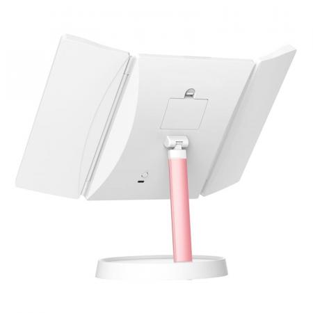 Зеркало Xiaomi для макияжа раскладное с подсветкой и увеличением Jordan & Judy (NV549) Белый