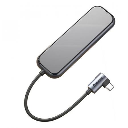 Переходник Baseus для MacBook HUB Multifunctional (Type-C to 4xUSB3.0+PD) (CAHUB-EZ0G) Deep Grey, темно-серый
