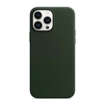 Чехол Leather Case MagSafe для Apple iPhone 12/12 Pro Pine Green, зеленая сосна