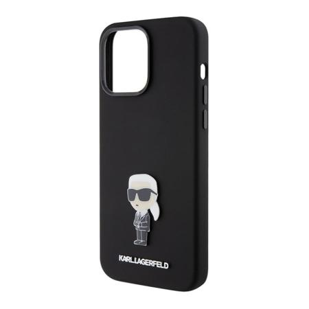 Чехол Karl Lagerfeld для iPhone 15 Pro Cardslot PU Saffiano RSG 3D rubber logo Hard (KLHCP15LSMHKNPK) Черный