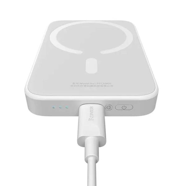 Внешний аккумулятор Baseus 10000mAh Magnetic Wireless Charging Power Bank 20W (PPCXM10) Белый