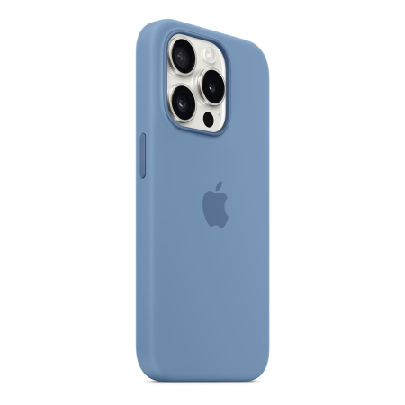 Чехол Silicone Case для Apple iPhone 15 Pro с MagSafe Winter Blue, голубой