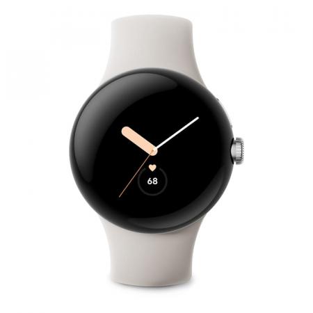 Часы Pixel Watch, 41 мм, Wi-Fi, Polished Silver/Chalk, серебристый