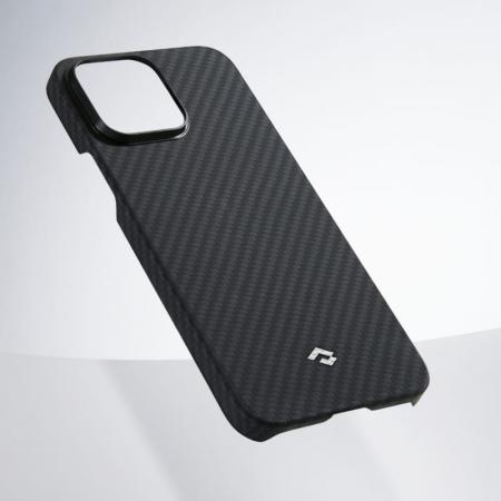 Чехол для iPhone 14 Pro Pitaka MagEZ Case 3 кевлар (арамид) (KI1401P) Черно-серый