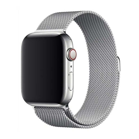 Ремешок Gurdini Milanese Loop (миланский сетчатый-10) Apple Watch 42mm/44mm Silver
