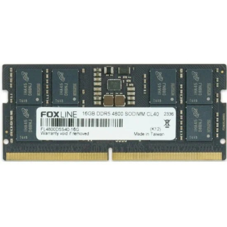 Оперативная память Foxline (FL4800D5S40) 16G DDR5 16GB 4800MHz CL40 SO DIMM 1x16