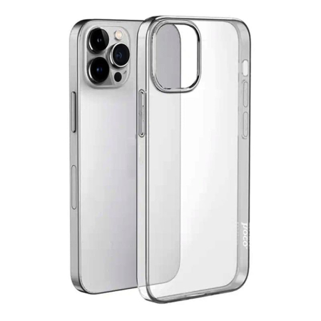 Чехол hoco. Силиконовый ультратонкий для Apple iPhone 14 Pro Прозрачный черный