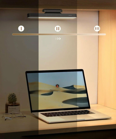 Лампа офисная светодиодная Baseus Magnetic Stepless Dimming Charging Desk Lamp, 45 Вт (DGXC-C0G) Deep gray, серо-белый