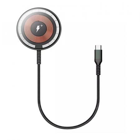 Беспроводное зарядное устройство WiWU Transparent Magnetic Wireless Charger (M14) чёрный