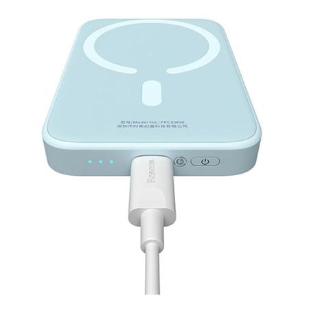 Внешний аккумулятор Baseus 10000mAh Magnetic Mini Wireless Fast Charge Power Bank 20W (PPCX110103) Голубой