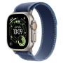 Apple Watch Ultra 3 (2025), 49 мм корпус из титана цвета «Natural», ремешок Trail Loop размера M/L цвета «Blue/Bright Blue»