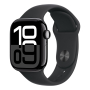 Apple Watch Series 10, 42 мм корпус из алюминия цвета «Jet Black», ремешок Sport Band размера M/L цвета «Black»