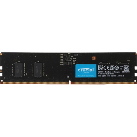 Оперативная память Crucial (CT8G56C46U5) DDR5 8GB 5600MHz CL46 UDIMM 1x8GB