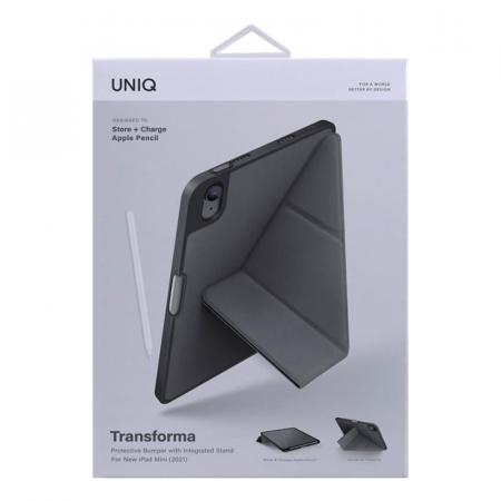 Чехол для iPad Mini 6 (2021) UNIQ Transforma Anti-microbial (PDM6(2021)-TRSFGRY) Черный