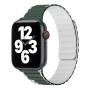 Магнитный силиконовый ремешок для часов iWatch на 42/44/45/49 мм WiWU Smart Magnetic Silicone (Wi-WB010) Green+Gray