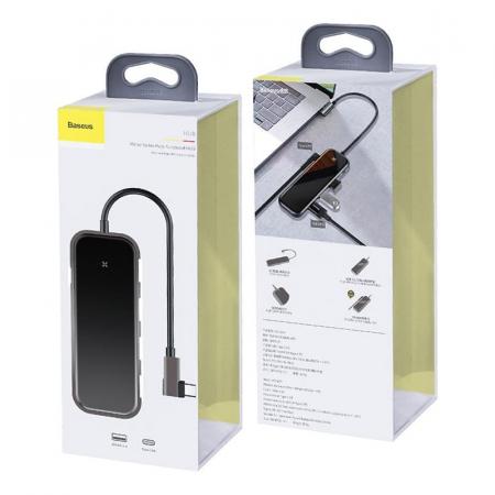 Переходник Baseus для MacBook HUB Multifunctional (Type-C to 4xUSB3.0+PD) (CAHUB-EZ0G) Deep Grey, темно-серый