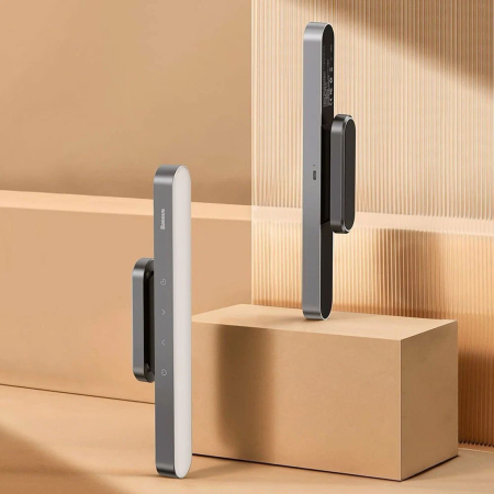Лампа офисная светодиодная Baseus Magnetic Stepless Dimming Charging Desk Lamp, 45 Вт (DGXC-C0G) Deep gray, серо-белый